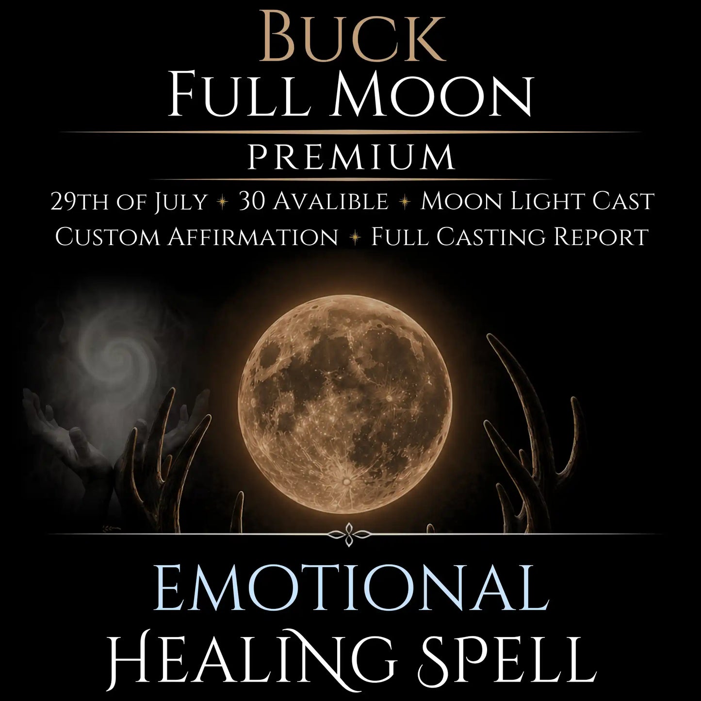 Buck Full Moon Emotional Healing Peace Spell