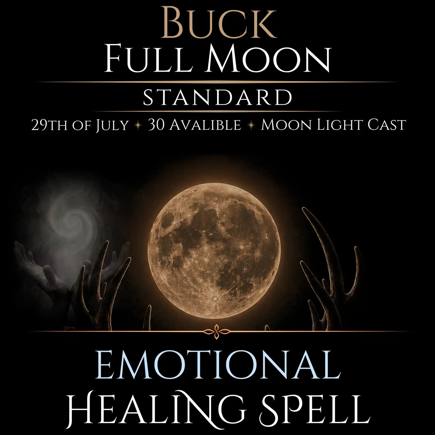 Buck Full Moon Emotional Healing Peace Spell