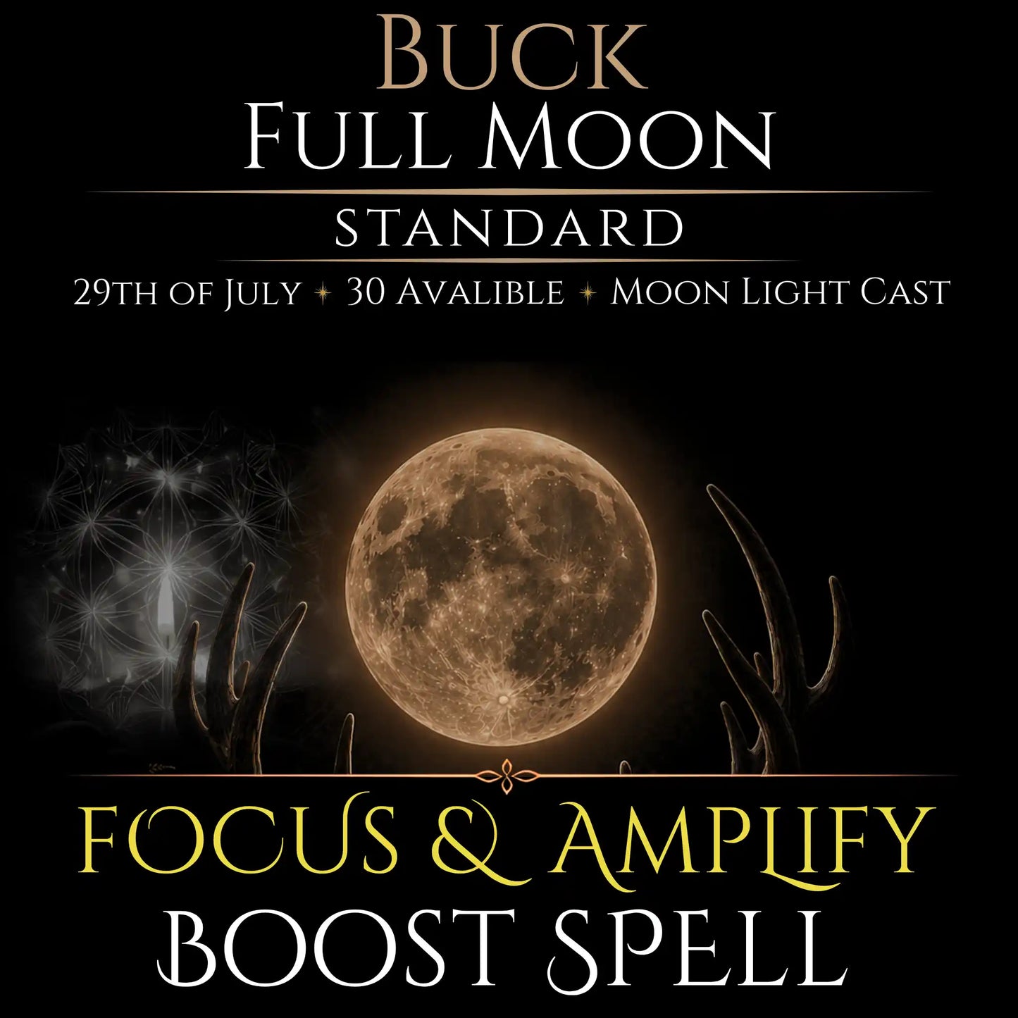 Buck Full Moon Focus & Amplify Boost Spell