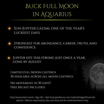 Buck Full Moon Career Growth Success Spell
