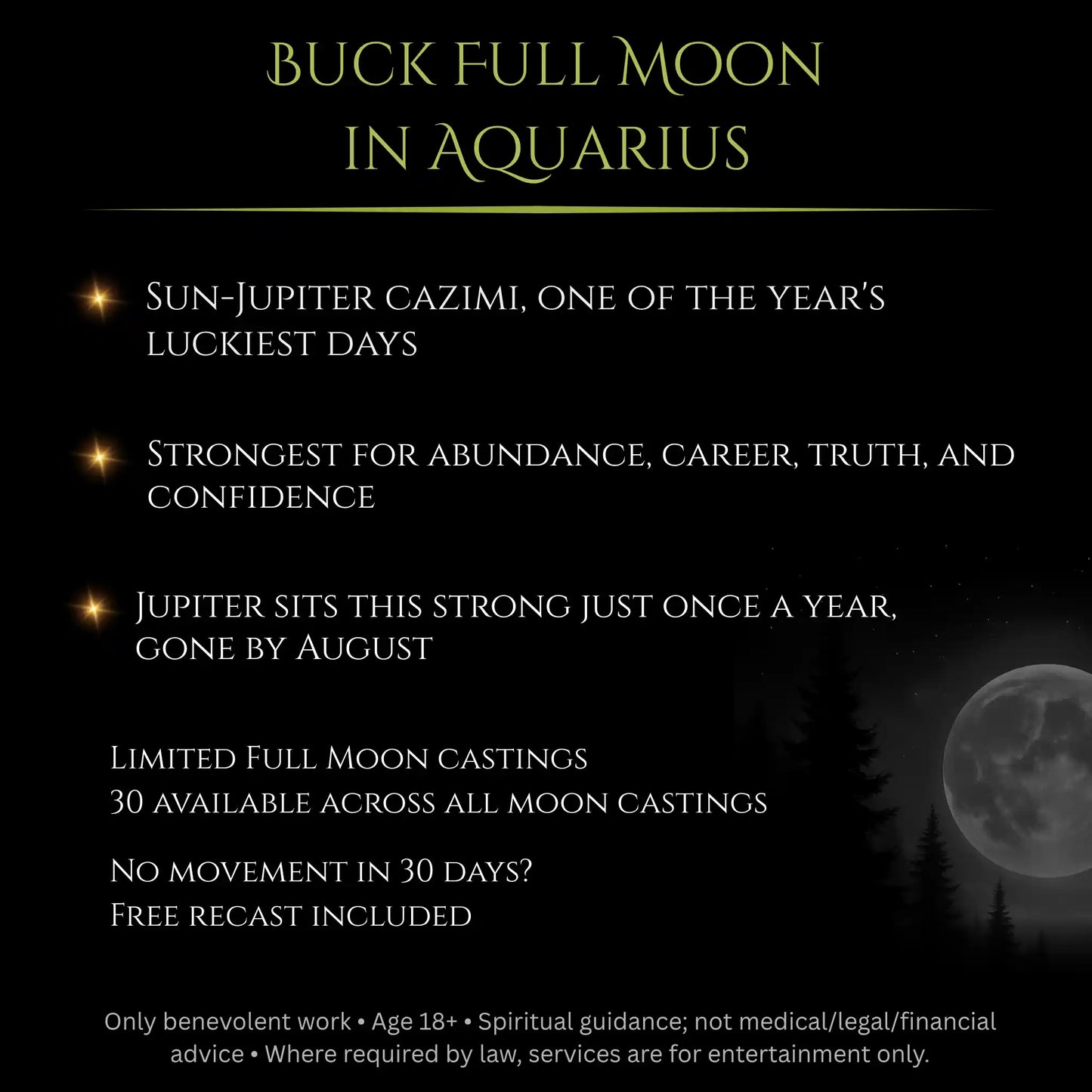 Buck Full Moon Internal Energy Cleanse Spell