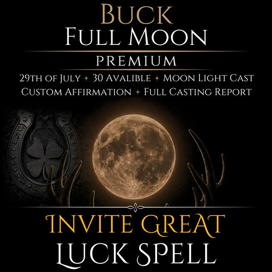 Buck Full Moon Invite Great Luck Spell