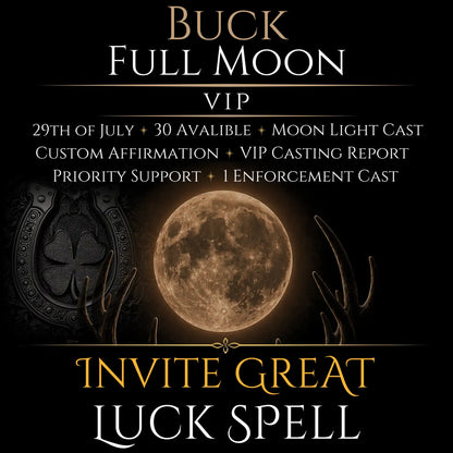 Buck Full Moon Invite Great Luck Spell