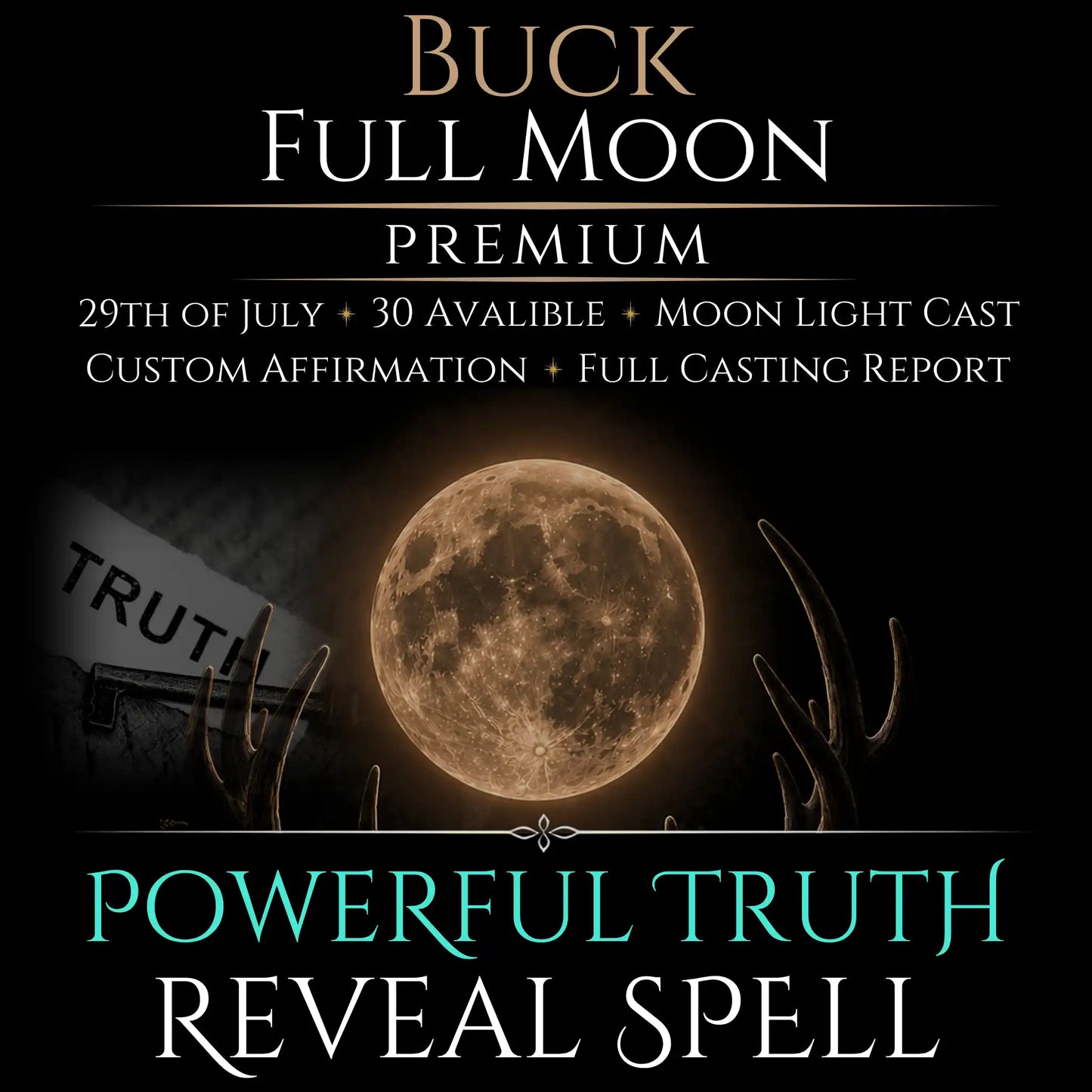 Buck Full Moon Truth Reveal Clarity Spell