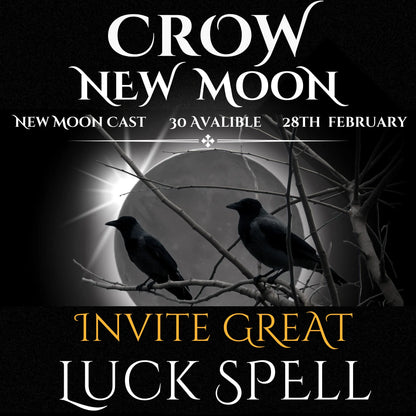 Crow New Moon Invite Great Luck Spell