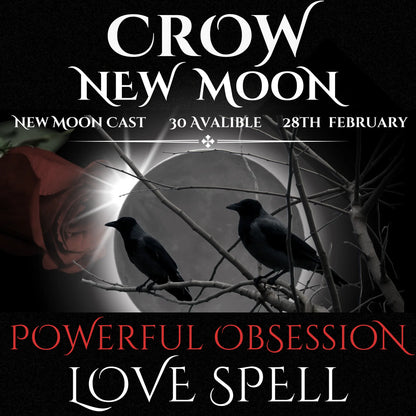 Crow New Moon Powerful Obsession Love Spell