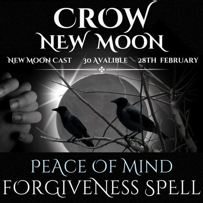 Crow New Moon Peace of Mind Forgiveness Spell