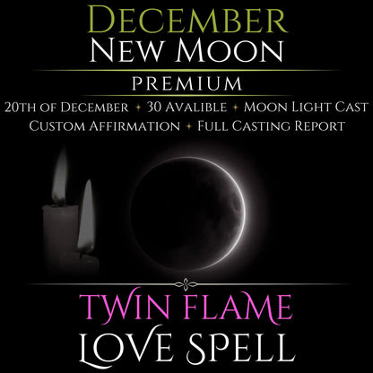 December New Moon Attract Twin Flame Spell