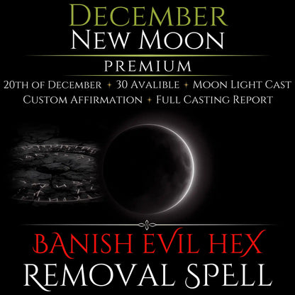 December New Moon Banish Evil Hex Removal Spell