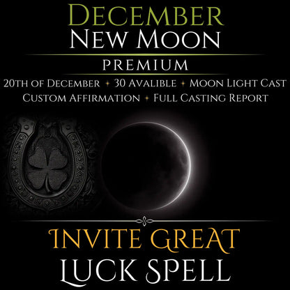 December New Moon Invite Great Luck Spell