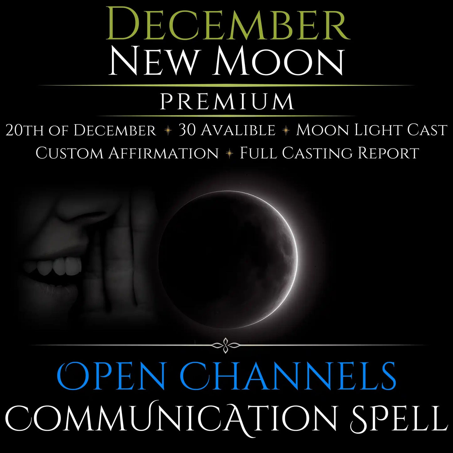 December New Moon Open Communication Clarity Spell