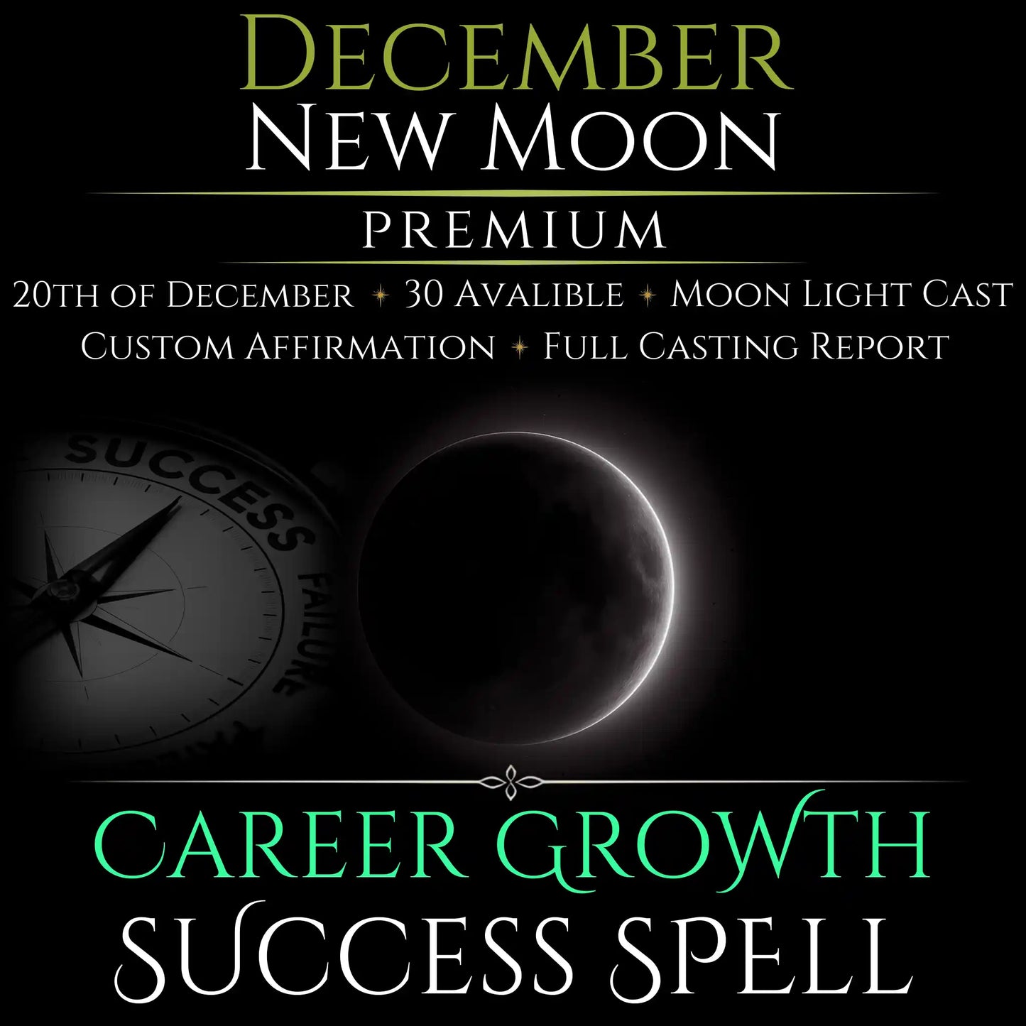December New Moon Career Growth Success Spell