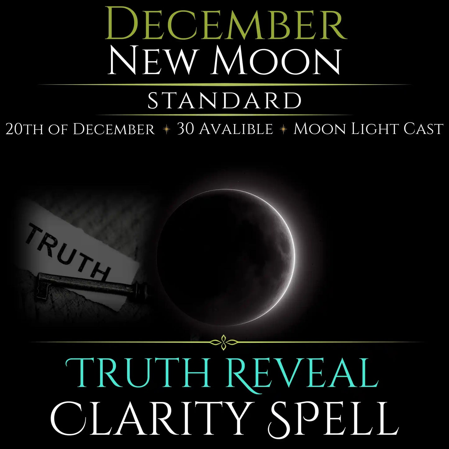 December New Moon Truth Reveal Clarity Spell