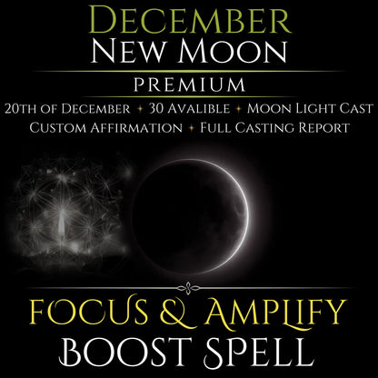 December New Moon Focus & Amplify Boost Spell
