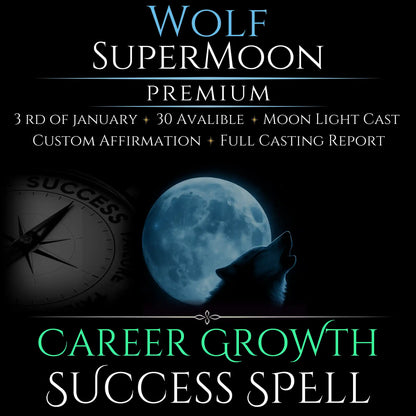 Wolf SuperMoon Career Growth Success Spell