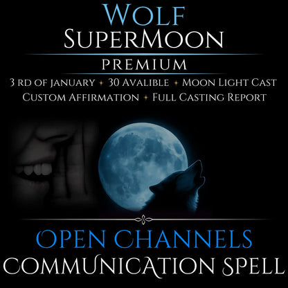 Wolf SuperMoon Open Communication Clarity Spell
