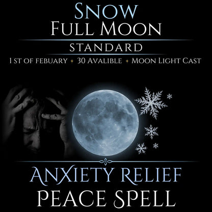 Snow Full Moon Anxiety Relief Peace Spell