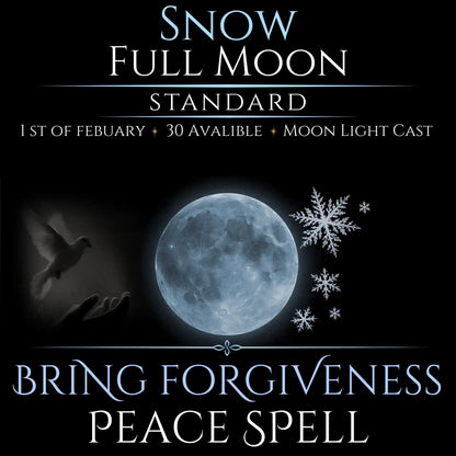 Snow Full Moon Bring Forgiveness Peace Spell