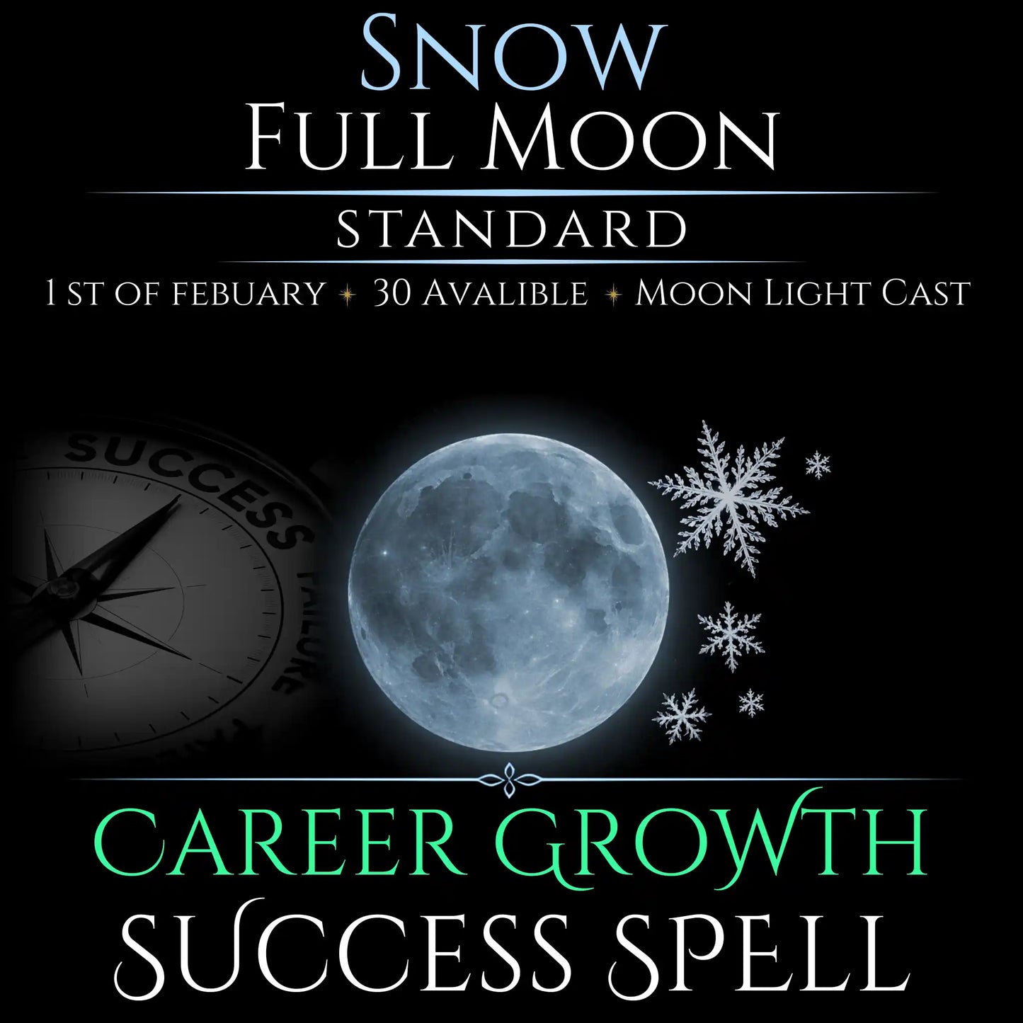 Snow Full Moon Career Growth Success Spell