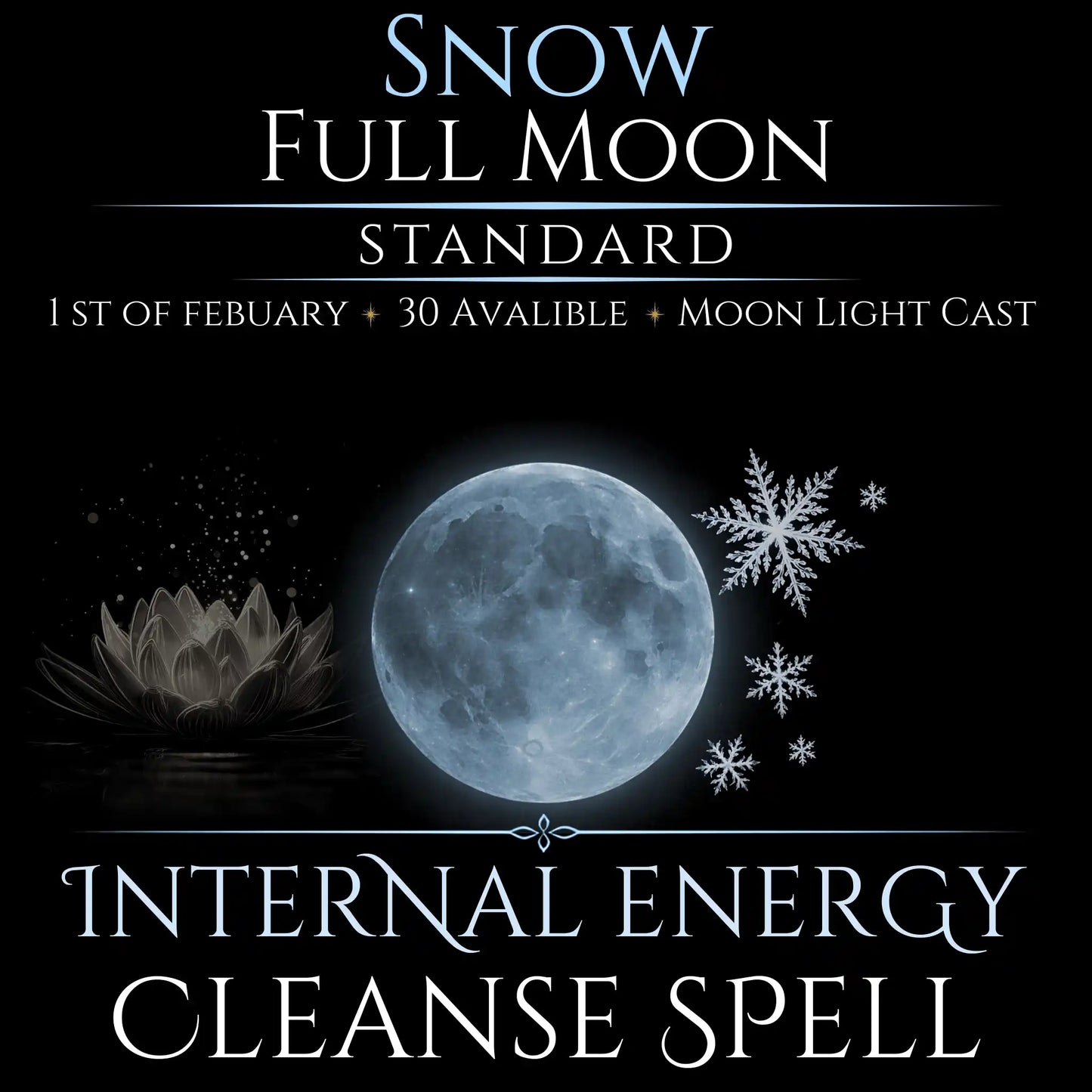 Snow Full Moon Internal Energy Cleanse Spell