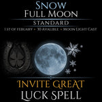 Snow Full Moon Invite Great Luck Spell