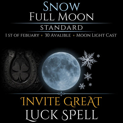 Snow Full Moon Invite Great Luck Spell