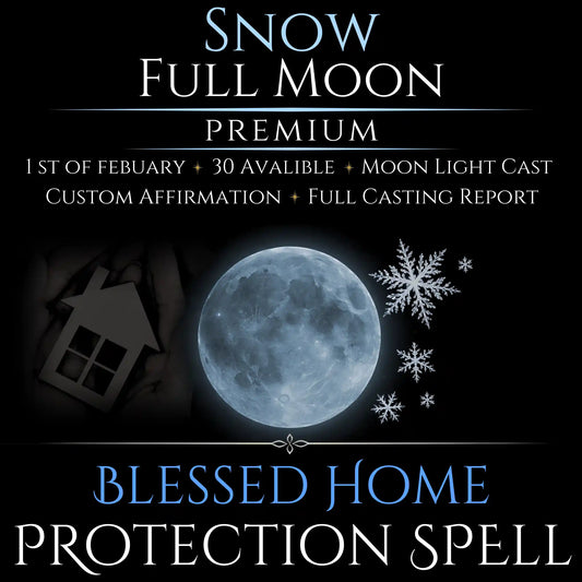 Snow Full Moon Blessed Home Protection Spell