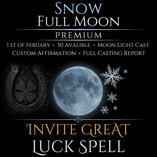 Snow Full Moon Invite Great Luck Spell