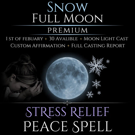 Snow Full Moon Stress Relief Peace Spell