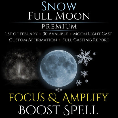 Snow Full Moon Focus & Amplify Boost Spell