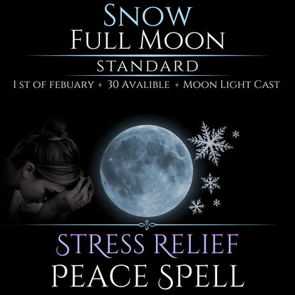 Snow Full Moon Stress Relief Peace Spell