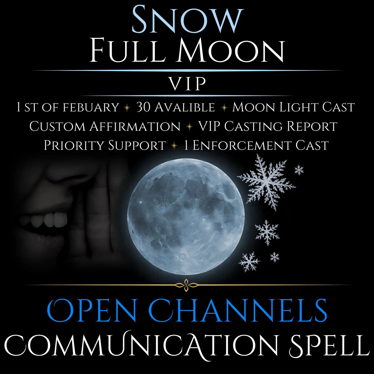 Snow Full Moon Open Communication Clarity Spell