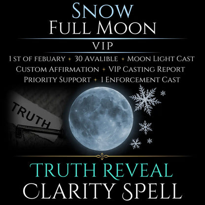 Snow Full Moon Truth Reveal Clarity Spell