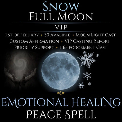 Snow Full Moon Emotional Healing Peace Spell