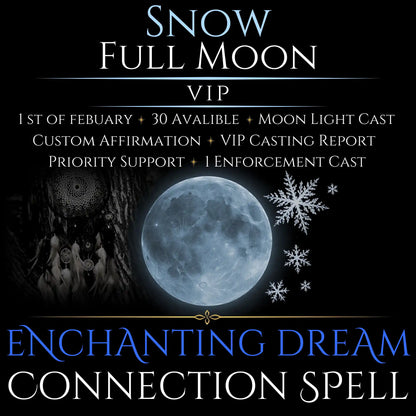 Snow Full Moon Enchanting Dream Connection Spell