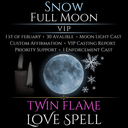 Snow Full Moon Twin Flame Love Spell
