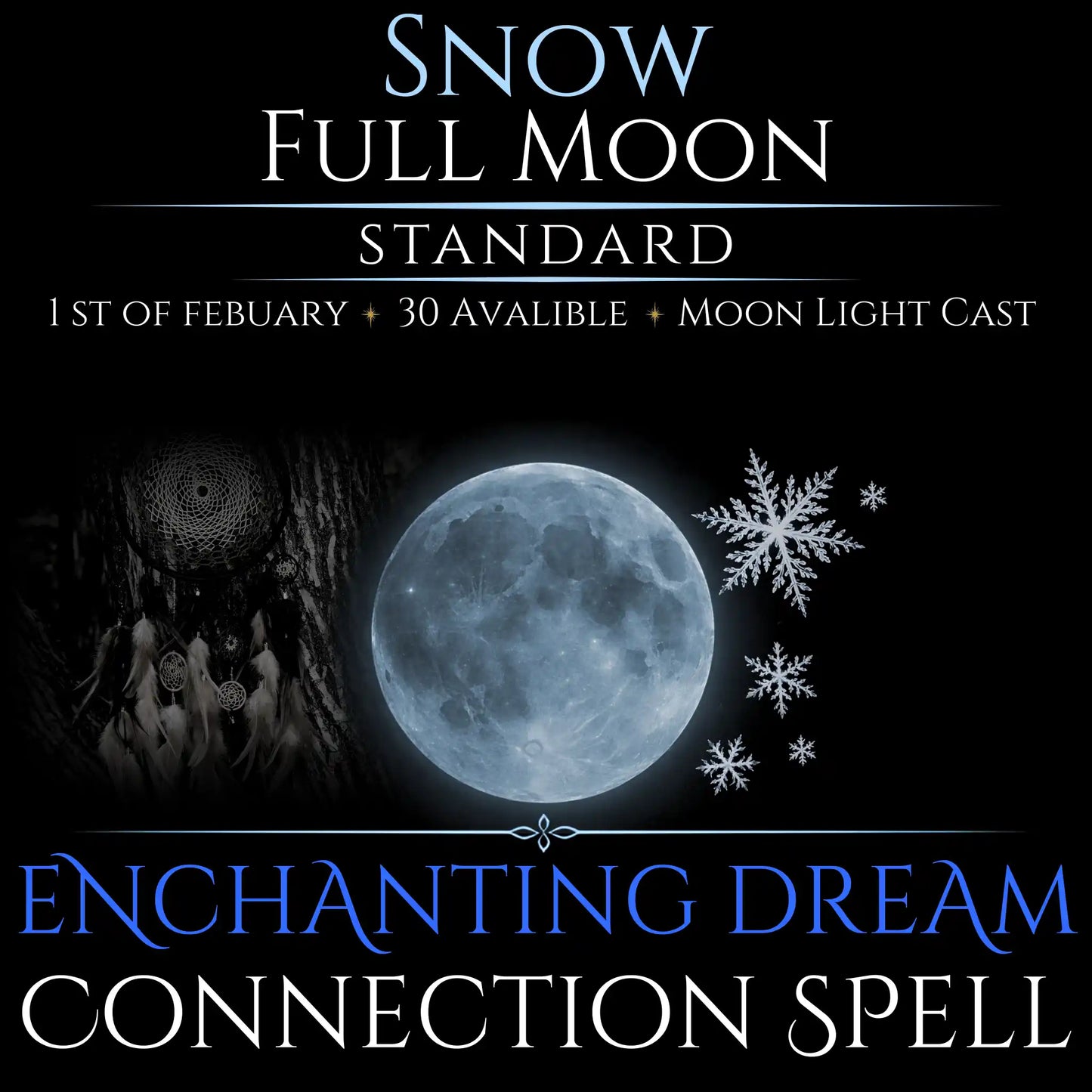Snow Full Moon Enchanting Dream Connection Spell