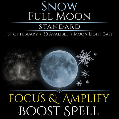 Snow Full Moon Focus & Amplify Boost Spell