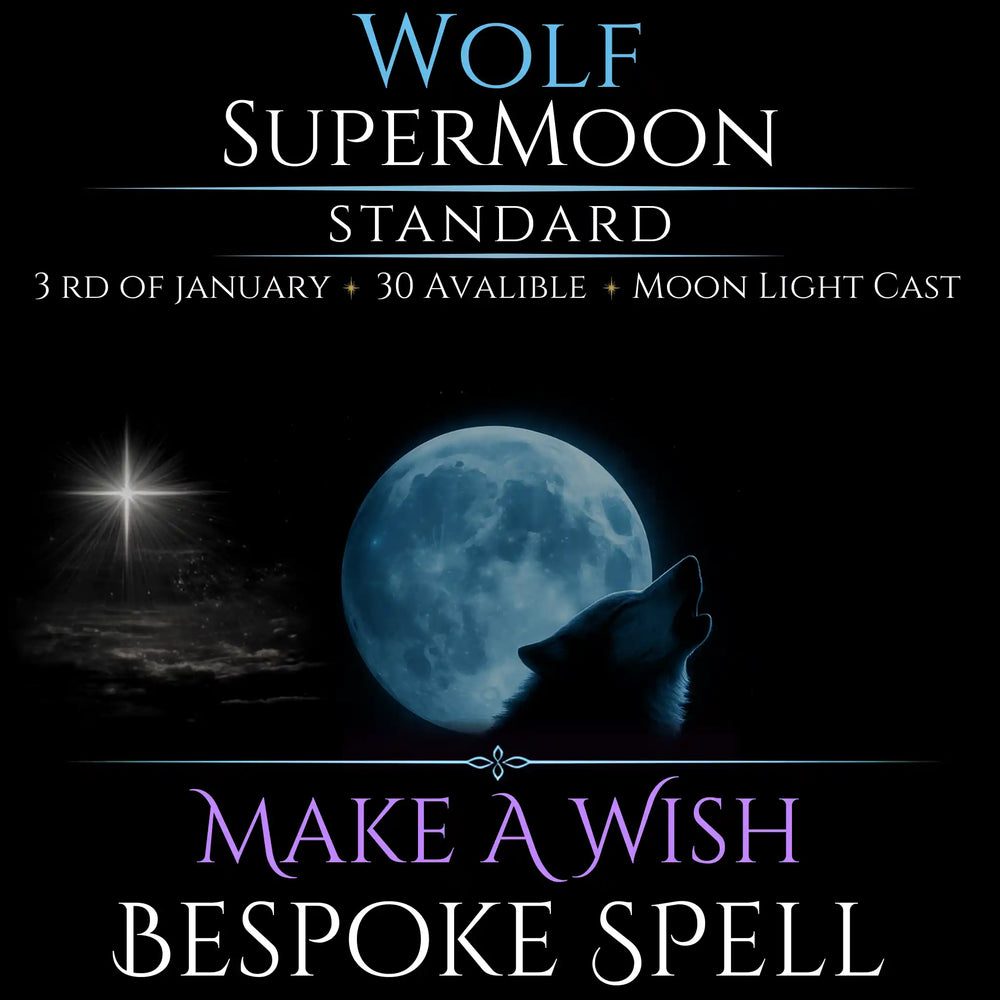 Wolf SuperMoon Make A Wish Bespoke Spell