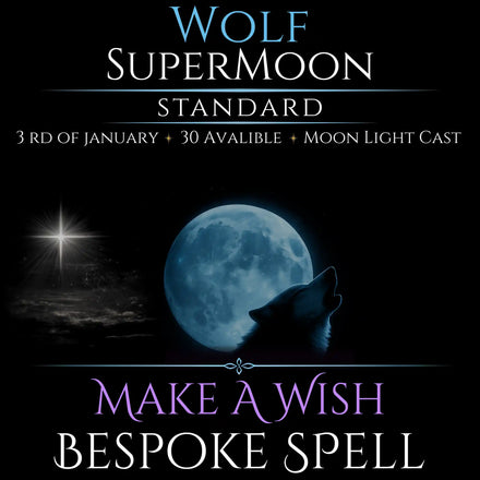 Wolf SuperMoon Make A Wish Bespoke Spell