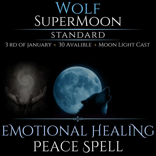 Wolf SuperMoon Emotional Healing Peace Spell