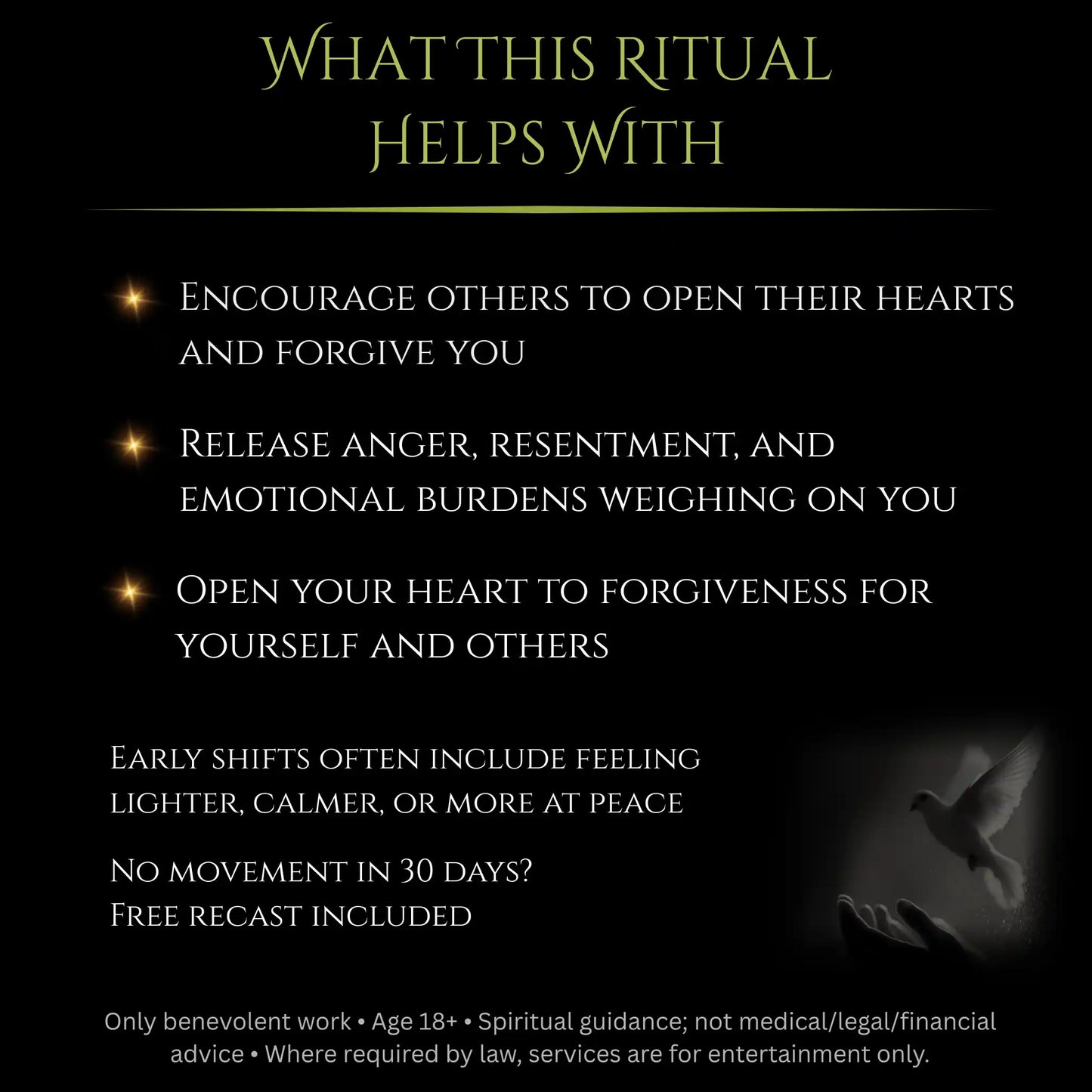 December New Moon Bring Forgiveness Peace Spell