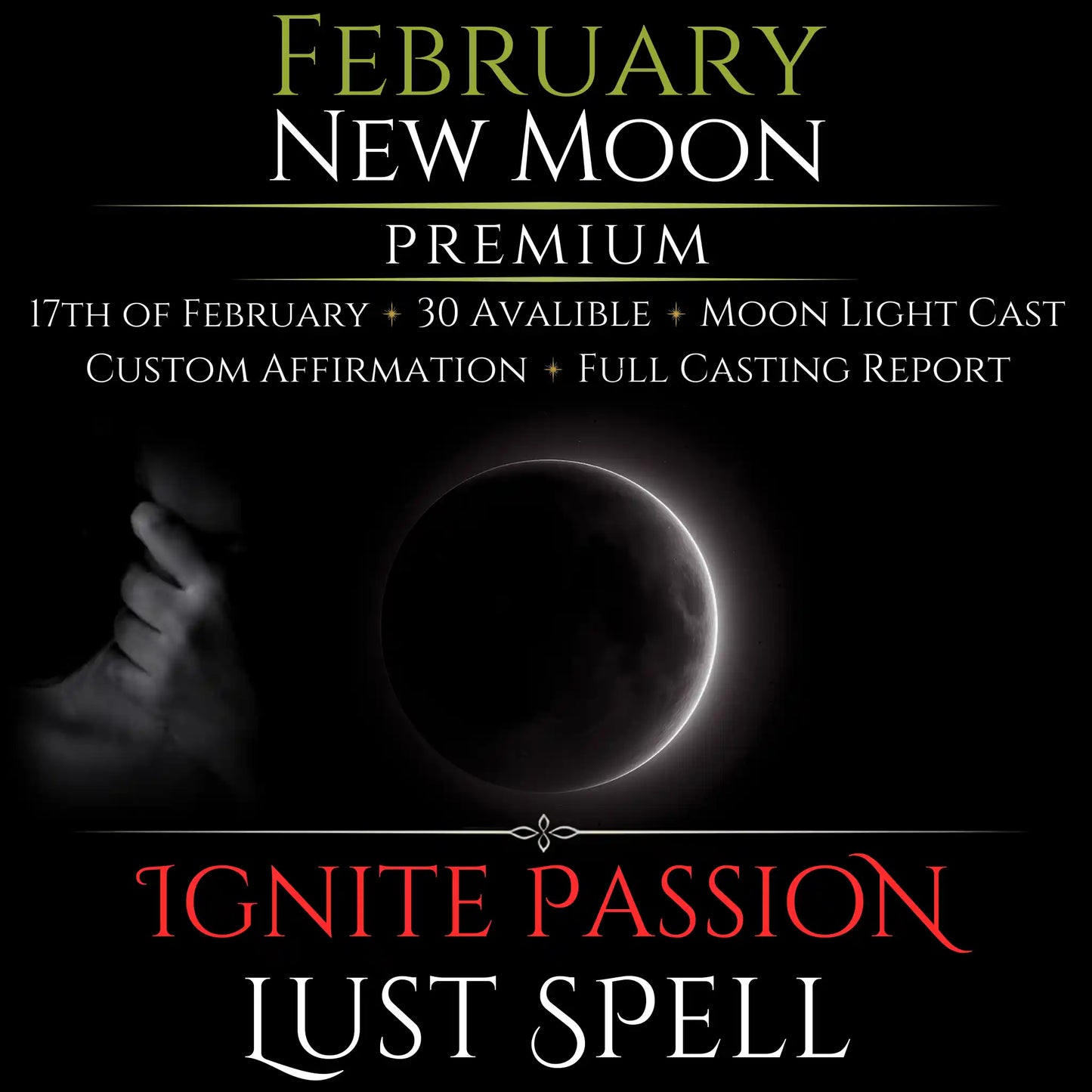 February New Moon Eclipse Ignite Passion Lust Spell