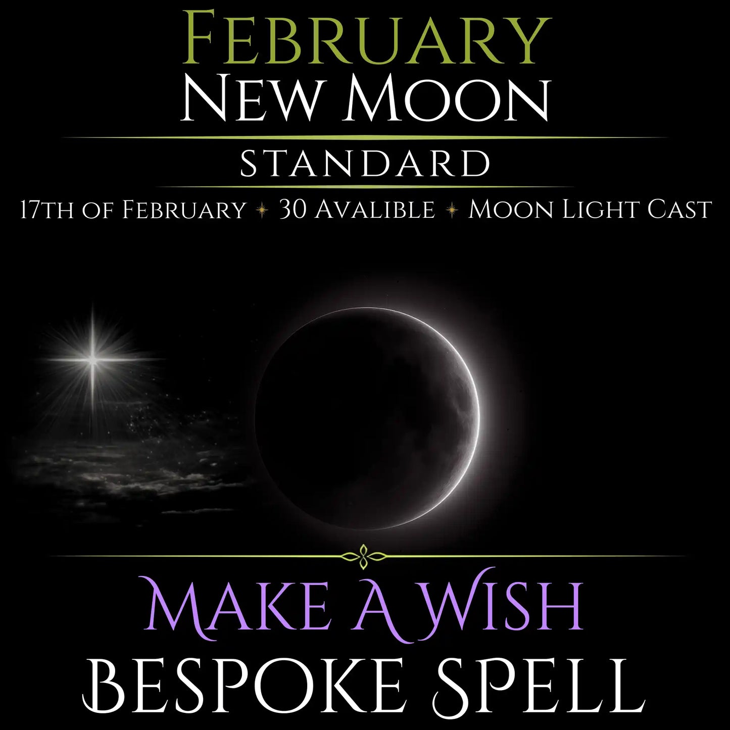 February New Moon Eclipse Make A Wish Bespoke Spell
