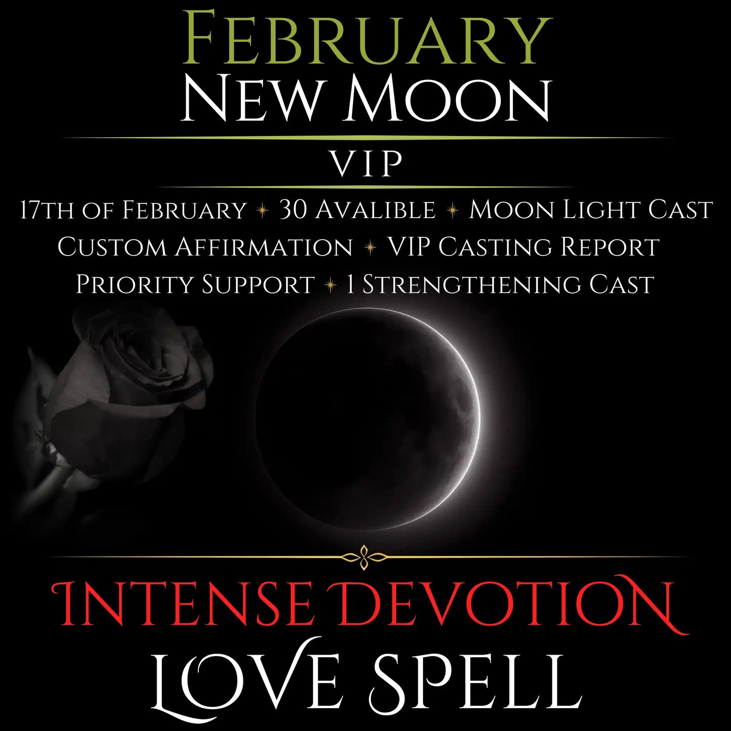 February New Moon Eclipse Intense Devotion Love Spell