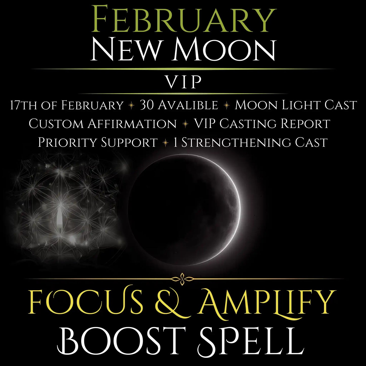February New Moon Eclipse Focus & Amplify Boost Spell