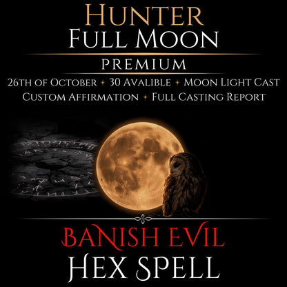 Hunter Full Moon Banish Evil Hex Removal Spell