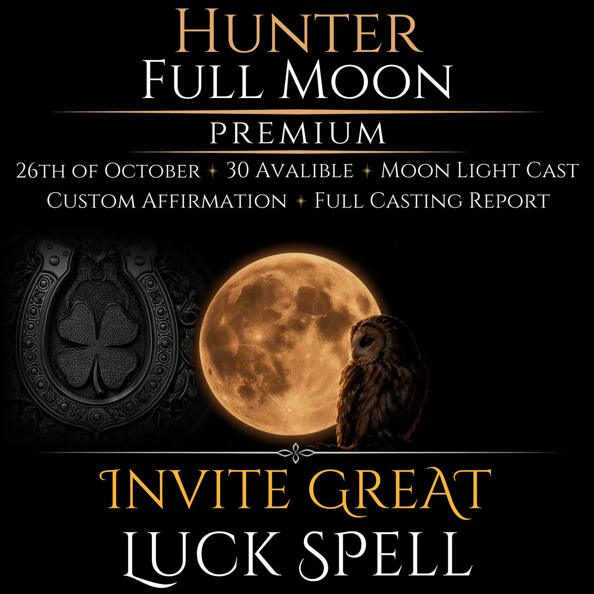 Hunter Full Moon Invite Great Luck Spell