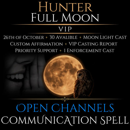 Hunter Full Moon Open Communication Clarity Spell