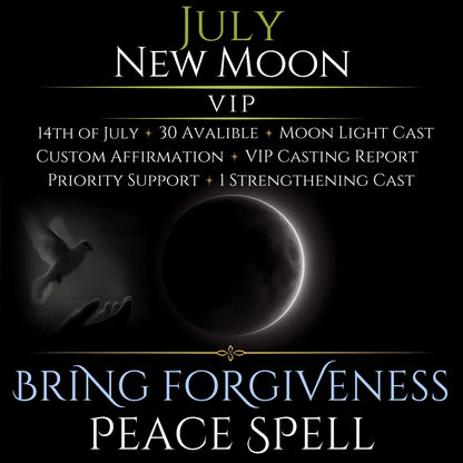 July New Moon Bring Forgiveness Peace Spell